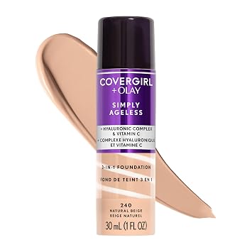 Covergirl & Olay Simply Ageless - Base de maquillaje líquida 3 en 1