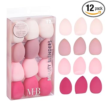 Juego de 12 esponjas de maquillaje para base de maquillaje en colores
