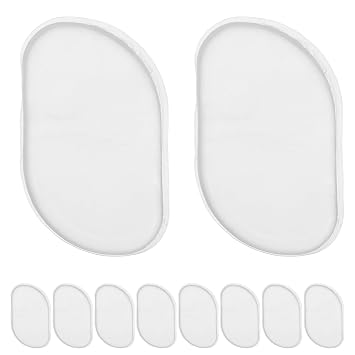 BETOOKY 12pcs Clear Silicone Makeup Applicator: Washable Non-Absorbent Beauty Sponge for Liquid Foundation, Cream, Primer, Concealer, and Highlighter - Pocket Size