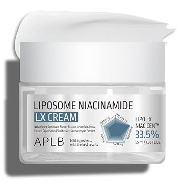 APLB Liposome Niacinamide LX Cream | LIPO LX NIAC CEN 33.5% 1.86 FL.OZ/Cuidado de la piel coreano, absorción eficiente, hidratación duradera, revitaliza para una suavidad y mejora la textura de la