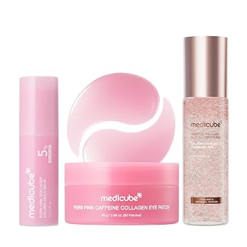 medicube PDRN Glow On-The-Go Trio: Multi Balm, parche ocular y gelatina para hidratación, brillo de aspecto regordete y retoques en cualquier momento | Cuidado de la piel coreano, regalos para mujeres