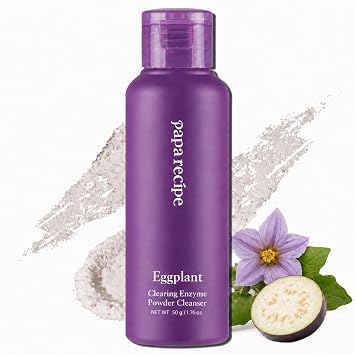 Papa Recipe Limpiador en polvo enzimático de berenjena - Triple exfoliación con AHA, BHA, PHA - Lavado facial coreano de bajo pH para pieles sensibles