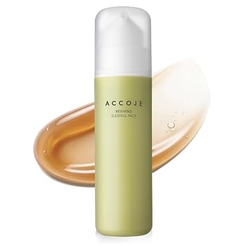 ACCOJE Jeju - Paquete de dormir, mascarilla hidratante de miel y propóleos Jeju, crema de gel ligera para piel hidratada, radiante, cuidado de la piel coreano, 4.39 onzas líquidas