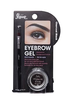 Cepillo para mujer de secado rápido impermeable a prueba de manchas Gel de cejas 820-03 (negro carbón)