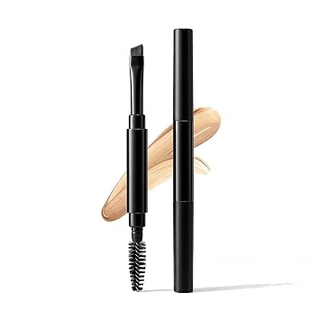 2 cepillos para cejas con tapa, aplicador profesional de doble punta para dar forma y rellenar cejas pestañas delineador de ojos, negro