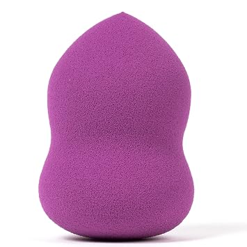 Beauty Junkees Licuadora de esponja de maquillaje - Esponja de maquillaje de base de pera morada, esponjas de mezcla de polvo de crema líquida, aplicador de maquillaje, licuadoras cosméticas, esponja