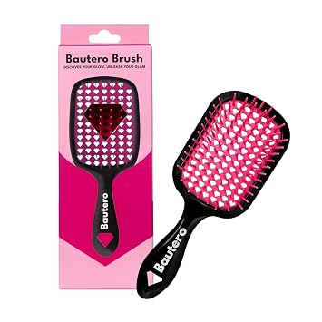 Bautero - Cepillo desenredante para cabello rizado, cepillo desenredante para cabello grueso 4C