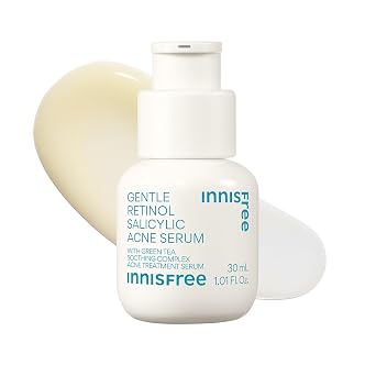 innisfree Suero salicílico suave para el acné con retinol | Tratamiento facial coreano con niacinamida y ceramidas para manchas y piel clara