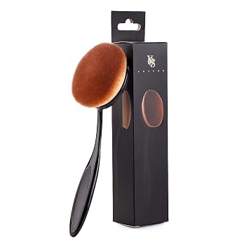Yoseng Brochas de maquillaje ovaladas grandes, todo negro