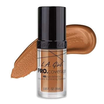 Base de maquillaje líquida L.A. Girl Pro Coverage, Warm Caramel