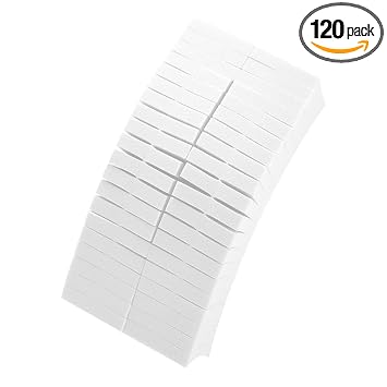 Licuadora de esponja de maquillaje desechable, 120 piezas, aplicadores de polvo en forma de rectángulo, perfectos para crema líquida, corrector, base, polvo de ajuste suelto, 1.5 x 1 pulgada (blanco)