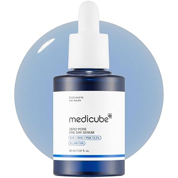 Medicube Suero de un día Zero Pore 1.01 fl.oz - Suero de renovación nocturno con complejo tensor de poros - 15.2% AHA+BHA+PHA y 2% de niacinamida - 10.8% de reducción en la apariencia de los poros