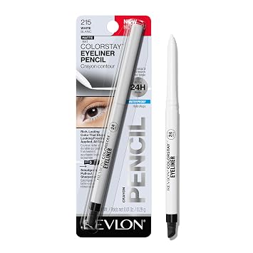 REVLON ColorStay Lápiz delineador de ojos impermeable, 215 blanco, 0.01 oz
