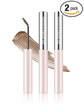 Light Auburn - Kit de gel tintado para cejas de 2 piezas, resistente al agua, gel de relleno de cejas de larga duración, maquillaje de tinte voluminizador para cejas de aspecto natural