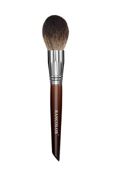 Juego de brochas de maquillaje de cerdas tricolores con mango ergonómico de madera, kit de brochas cosméticas esenciales diarias para base, corrector, sombra de ojos, rubor en polvo