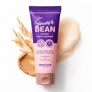 Rice Super Bean - Espuma limpiadora suave y natural para piel radiante, purificación de poros y exfoliación diaria, limpiador profundo K-Beauty (4.23 oz)