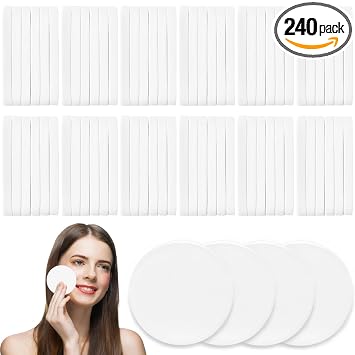 240 esponjas faciales comprimidas, almohadilla de esponja de limpieza facial redonda, esponjas exfoliantes para la cara para eliminación de maquillaje, máscara, spa