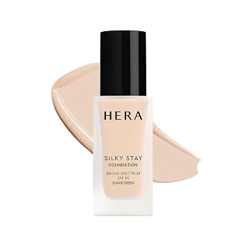 Hera SilkyStay 17N1 - Base líquida ligera, cobertura construible, acabado sedoso mate suave, difuminación de poros, control de aceite, maquillaje coreano, 1.06 oz