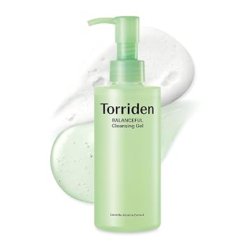 Torriden Gel limpiador BALANCEFUL de 6.8 fl oz (6.76 onzas líquidas) | Limpiador de pH bajo | Limpiador facial suave que calma, calma e hidrata | 5 tipos de extractos de centella asiática
