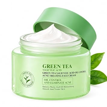 Crema facial de té verde, hidratante equilibrante de control de