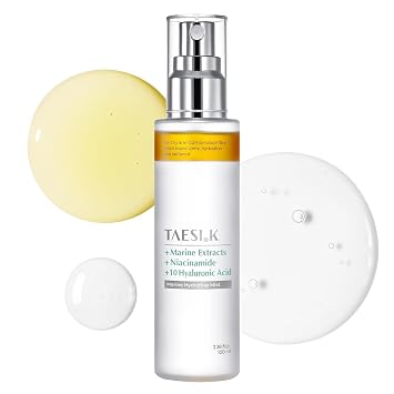 Daily Refresh - Niebla facial hidratante con 10 ácido hialurónico, niacinamida y complejo marino para piel seca y sensible, microniebla ultrafina, cuidado de la piel coreana (3.38 onzas