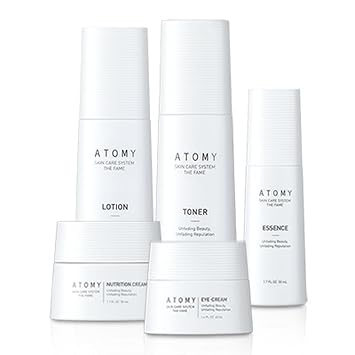 The Fame Skin Care System 1 SET incluye 5 tipos de cuidado de la piel - Loción, tónico, esencia, crema para ojos, crema nutricional | Cosméticos coreanos | Belleza y reputación que no se desvanecen | Fortalece la piel