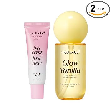medicube Summer Scent & Dew Duo: suero solar PDRN y fragancia de vainilla