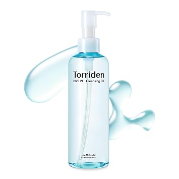 Torriden DIVE IN Aceite limpiador de 6.8 fl oz (6.76 onzas líquidas) | Removedor de puntos negros de maquillaje | Limpiador facial profundo hidratante para todas y pieles sensibles | Ácido hialurónico, pantenol, alantoína | Cuidado de la piel coreano