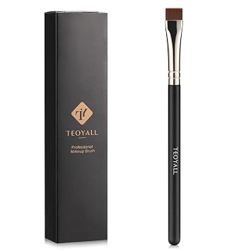 TEOYALL Pincel delineador plano delgado, pincel definidor de cejas preciso, pincel corrector para cubrir imperfecciones (pincel plano multifuncional)