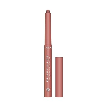 L'Oreal Paris Blurfiller - Delineador de labios ligero, construible y escultor, línea y contorno para labios de aspecto más completo, color nude espresso, 0.21 onzas