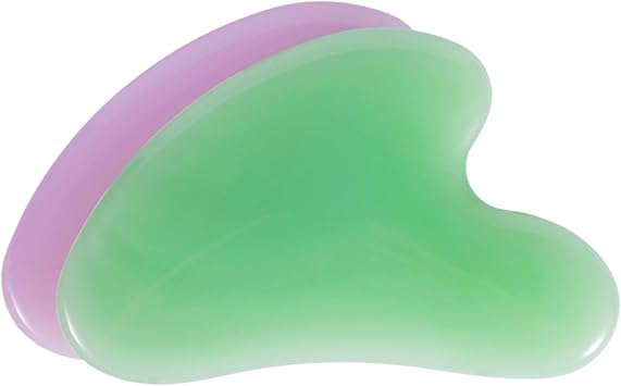 Juego de 2 tablas de masaje manual de jade gua sha para cara y cuerpo, para esculpir la línea de la mandíbula y eliminar la hinchazón, aliviar la tensión, enrojecimiento, cuidado diario de la piel, regalos de cuidado personal para hombres y mujeres