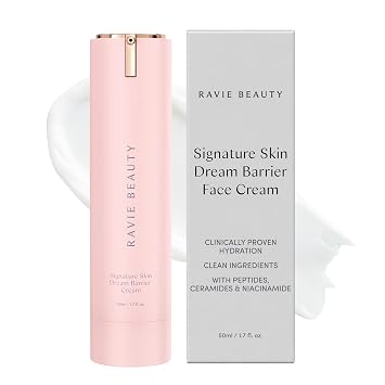 Ravie Dream Barrier Crema hidratante facial, péptidos y ceramidas, 1.7