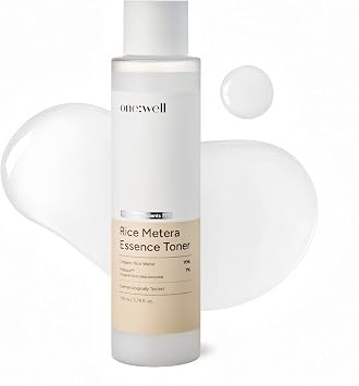 Rice Metera Essence Toner - 70% agua de arroz orgánica y 7% Galactomyces Metera - Iluminador y antiarrugas - 0.00 probado por irritación - 5.74 fl oz / 170ml