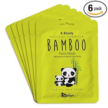 Saplaya K-Beauty - Mascarillas perfumadas para el cuidado de la piel, hechas en Corea del Sur (bambú, 6 unidades)