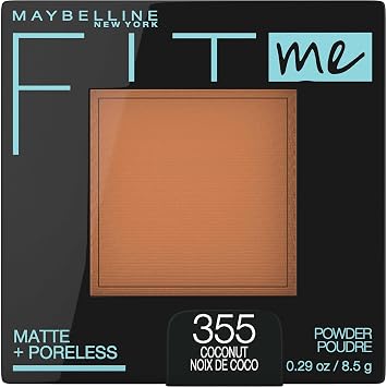 Maybelline Fit Me Matte + Poreless Pressed Face Powder - Polvo compacto para maquillaje y fijador, (Coconut), 1 unidad