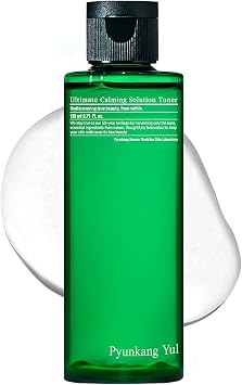 [PKY] Pyunkang Yul Ultimate Calming Solution Toner con flor de madreselva, ceramidas, ácido hialurónico, centella asiática, para piel facial hidratada, nutritiva, sensible y cansada, 3.71 onzas líquidas