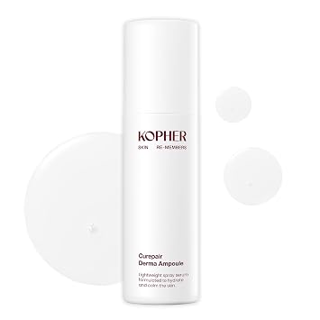 KOPHER Curepair Derma Ampolla Serum Mist, 10 factores de crecimiento (EGF+), niacinamida, complejo de péptidos, niebla facial hidratante, brillo real rocío, refuerzo de hidratación, todo tipo de piel, cuidado de la piel coreano, 3.38 onzas líquidas