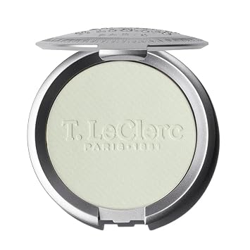 T.LeClerc Polvo compacto de arroz, polvo prensado antienvejecimiento con fermento de arroz integral, acabado mate natural de larga duración, hidratante, polvo facial no comedogénico (TILLEUL, 9G)