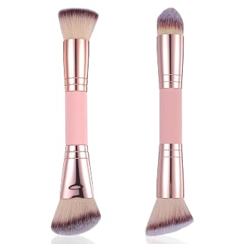 2 brochas de base de doble punta, brocha de maquillaje para base de
