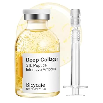Suero de elevación intensiva de péptido de seda de colágeno profundo, antienvejecimiento, estiramiento facial, suavizante, hidratante, cuidado de la piel coreano, 1.23 onzas líquidas / 1.2 fl oz