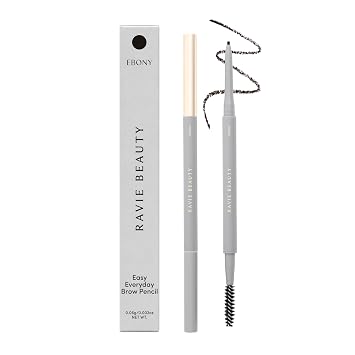 Ravie Beauty Easy Everyday - Lápiz de cejas con forma de cabello, ébano