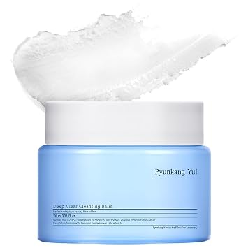 Pyunkang Yul PKY - Bálsamo limpiador facial transparente profundo, todo en uno, para eliminación de maquillaje pesada, acabado hidratado con aceite a base de plantas, cuidado de la piel coreano (3.38