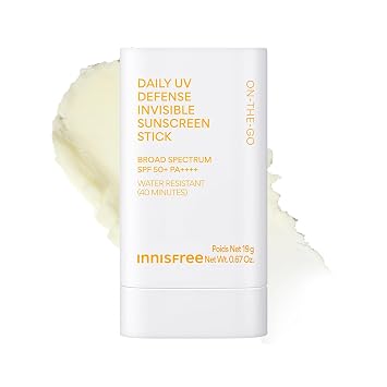 innisfree Protector solar Daily UV Defense SPF 50+​ | Protector solar coreano en barra para cara y cuerpo con acabado difuminado | Resistente al agua | Para todo tipo de piel