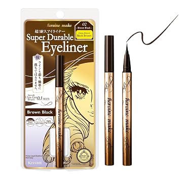 Delineador líquido Heroine Make KissMe Prime | Punta de 0.004 in | Marrón