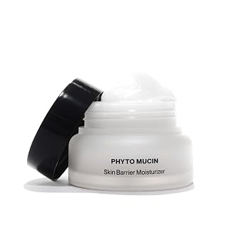 Crema reparadora coreana Phyto Mucin Skin Barrier – Gel hidratante ligero de 6 ceramidas para piel grasa, sensible y propensa al acné, certificado vegano y natural, sin fragancia, 1.7 fl oz