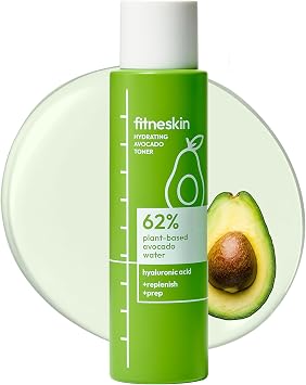 Tónico hidratante de aguacate, 5.1 onzas líquidas (5.1 fl oz) – 62% extracto de aguacate a base de plantas + ácido hialurónico – Sin alcohol, sin fragancia, vegano, probado por dermatólogos, cuidado de la piel coreano