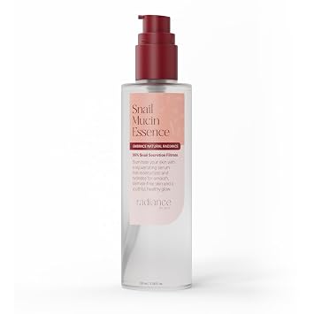 Radiance Snail Mucin Serum con caracol avanzado 96% esencia de poder de mucina, cuidado de la piel coreano con suero coreano hidratante de ácido hialaurónico, 3.38 fl oz, 3.4 fl oz