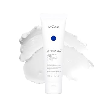 piCore Microbioma marino de espuma limpiadora - Limpiador profundo suave diario, microburbuja LHA para textura de la piel y longevidad de la piel - Cuidado de la piel coreano 4.06 onzas líquidas.