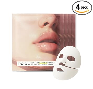 [PODL] Máscara de hidrogel hialurónico con colágeno niacinamida | Mejora de la elasticidad de las arrugas Cuidado de los poros Piel resplandeciente | Mascarilla facial calmante de hidratación profunda durante la noche | Cuidado de la piel coreano 1.48 oz x