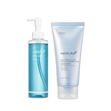 medicube - Aceite limpiador de poros cero y limpiador de cápsulas cero